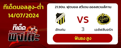 ฮัคเค่น(4) vs เอลฟ์สบอร์ก(7)