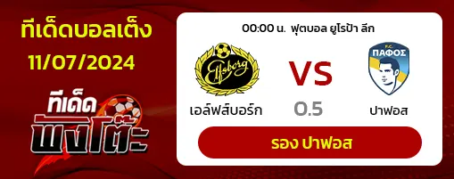 เอลฟ์สบอร์ก(สวีเดน) vs ปาฟอส(ไซปรัส)