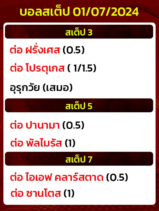 บอลสเต็ป 01/07/2024