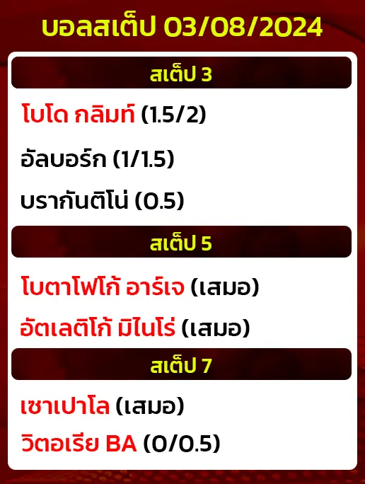 บอลสเต็ป03/08/2024