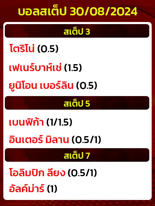 บอลสเต็ป30/08/2024