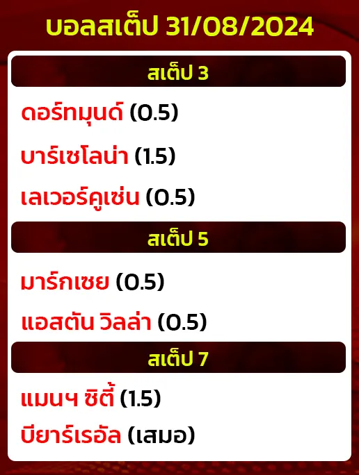 บอลสเต็ป31/08/2024