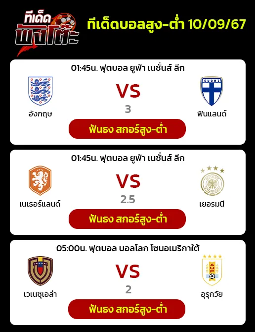 เนเธอร์แลนด์(4) vs เยอรมนี(2)-เวเนซุเอลา vs อุรุกวัย-อังกฤษ(3) vs ฟินแลนด์(1)